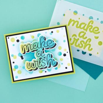Spellbinders "Make a Wish Confetti Stencil and Die Bundle" 