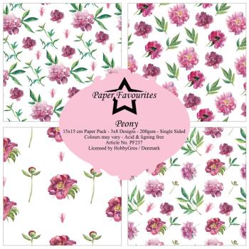 Paper Favourites - Designpapier "Peony" Paper Pack 6x6 Inch - 24 Bogen