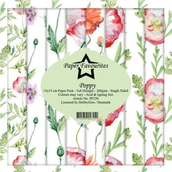 Paper Favourites - Designpapier "Poppy" Paper Pack 6x6 Inch - 24 Bogen