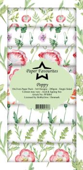 Paper Favourites - Designpapier "Poppy " Slim Paper Pack 3x8 Inch - 24 Bogen