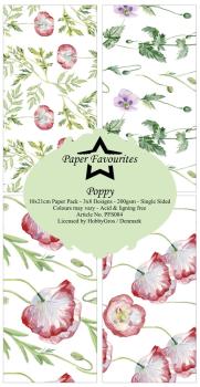 Paper Favourites - Designpapier "Poppy " Slim Paper Pack 3x8 Inch - 24 Bogen