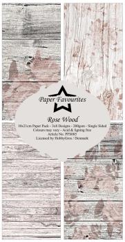 Paper Favourites - Designpapier "Rose Wood " Slim Paper Pack 3x8 Inch - 24 Bogen