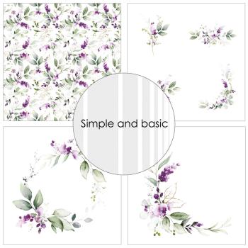 Simple and Basic - Designpapier "Lavender Spirit" Paper Pack 12x12 Inch - 8 Bogen 