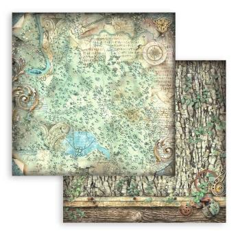 Stamperia - Designpapier "Magic Forest Backgrounds" Paper Pack 8x8 Inch - 10 Bogen