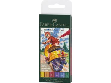 Faber Castell Pitt Artist Pen Brush Colour Wheel  6er-Set