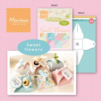 Marianne Design - Designpapier "Sweet Flowers" Paper Pad A4 - 16 Bogen 