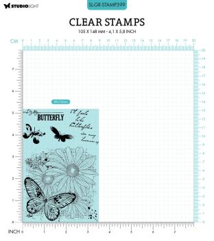 Studio Light - Stempelset "Butterflies" Clear Stamps Grunge Collection