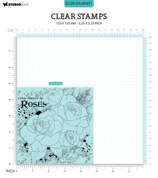 Studio Light - Stempel "Roses" Clear Stamps Grunge Collection