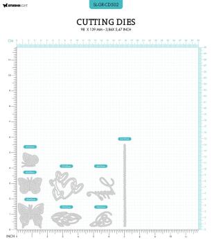 Studio Light - Stanzschablone "Happy Butterfly" Dies Grunge Collection 