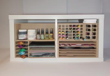 Pronty Crafts - MDF Organizer kleine Grundbox für Stifte "Half Box Acrylic Pens Storage"