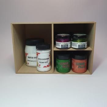 Pronty Crafts - MDF Organizer Grundbox mit 3 Fächern "Half Box Three Boxes"