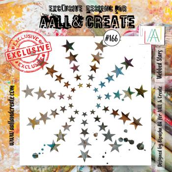 AALL and Create - Schablone 6x6 Inch "Webbed Stars "Stencil