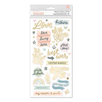 American Crafts - Aufkleber "Garden Happy Life" Sticker