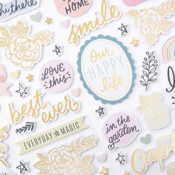 American Crafts - Aufkleber "Garden Happy Life" Sticker