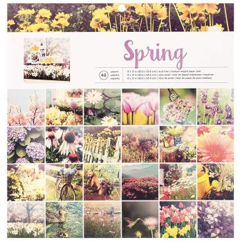 American Crafts - Designpapier "Spring" Paper Pack 12x12 Inch - 48 Bogen