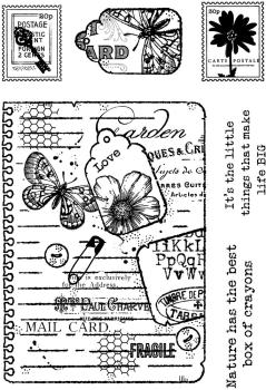 Woodware - Stempelset "Garden Journal" Clear Stamps 