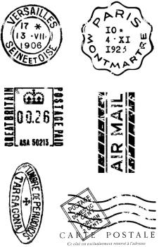 Woodware - Stempelset "Mini Postmarks" Clear Stamps 