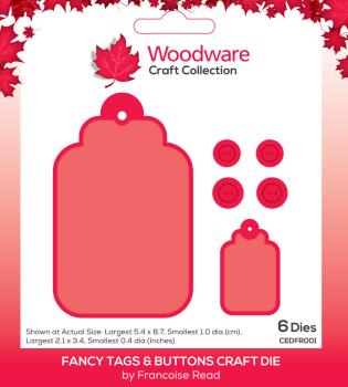 Woodware - Stanzschablone "Fancy Tags & Buttons" Dies 
