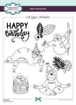 Creative Expressions - Stempelset A5 "Happy Sloth Day" Clear Stamps