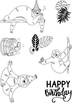 Creative Expressions - Stempelset A5 "Happy Sloth Day" Clear Stamps