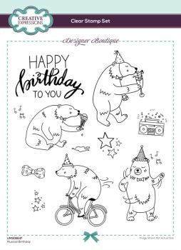 Creative Expressions - Stempelset A5 "Musical Birthday" Clear Stamps