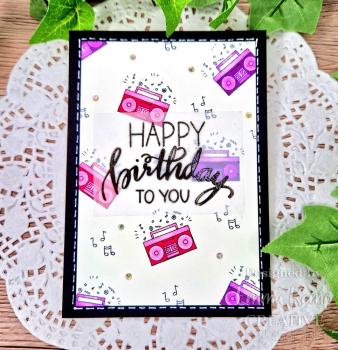 Creative Expressions - Stempelset A5 "Musical Birthday" Clear Stamps