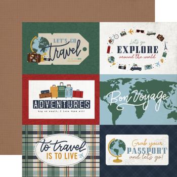 Echo Park - Designpapier "Let's Go Travel" Paper Pack 6x6 Inch -  Bogen