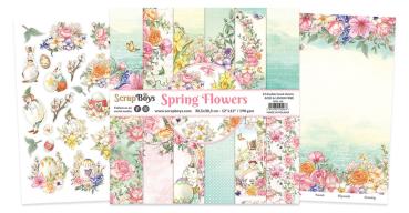 ScrapBoys - Designpapier "Spring Flowers" Paper Pack 12x12 Inch - 12 Bogen