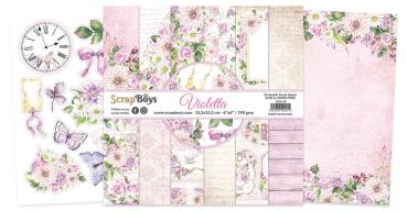 ScrapBoys - Designpapier "Violetta" Paper Pack 6x6 Inch - 24 Bogen