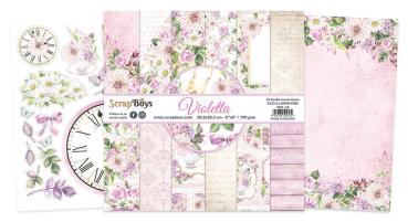 ScrapBoys - Designpapier "Violetta" Paper Pack 8x8 Inch - 12 Bogen