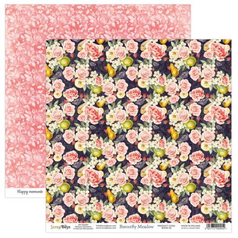 ScrapBoys - Designpapier "Butterfly Meadow" Paper Pack 12x12 Inch - 12 Bogen