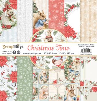 ScrapBoys - Designpapier "Christmas Time" Paper Pack 12x12 Inch - 12 Bogen