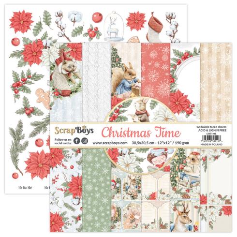 ScrapBoys - Designpapier "Christmas Time" Paper Pack 12x12 Inch - 12 Bogen