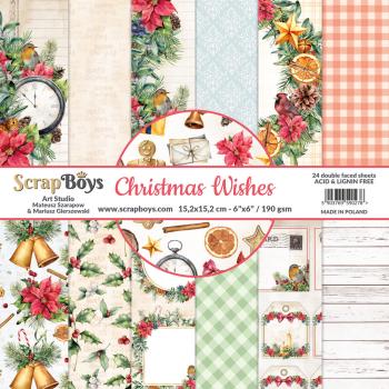 ScrapBoys - Designpapier "Christmas Wishes" Paper Pack 6x6 Inch - 24 Bogen