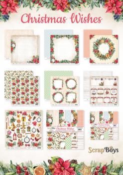 ScrapBoys - Designpapier "Christmas Wishes" Paper Pack 6x6 Inch - 24 Bogen