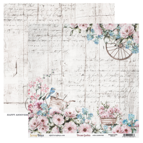 ScrapBoys - Designpapier "Dream Garden" Paper Pack 12x12 Inch - 12 Bogen