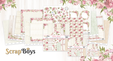 ScrapBoys - Designpapier "First Love" Paper Pack 12x12 Inch - 12 Bogen