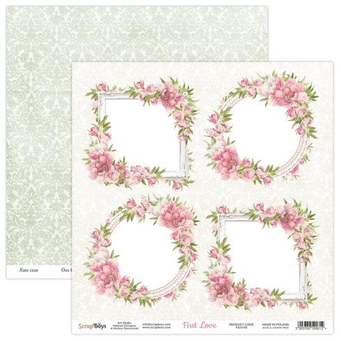 ScrapBoys - Designpapier "First Love" Paper Pack 12x12 Inch - 12 Bogen