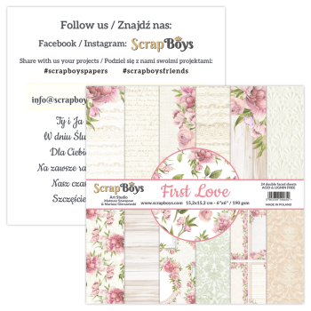 ScrapBoys - Designpapier "First Love" Paper Pack 6x6 Inch - 24 Bogen