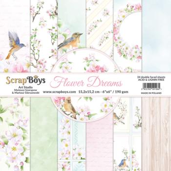 ScrapBoys - Designpapier "Flower Dreams" Paper Pack 6x6 Inch - 24 Bogen