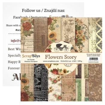 ScrapBoys - Designpapier "Flowers Story" Paper Pack 12x12 Inch - 12 Bogen