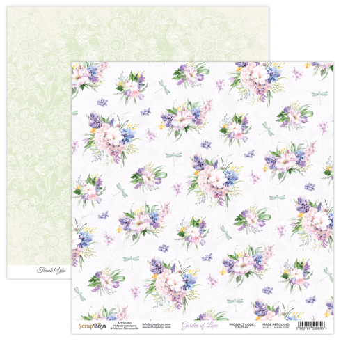 ScrapBoys - Designpapier "Garden Of Love" Paper Pack 12x12 Inch - 12 Bogen