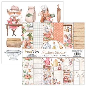 ScrapBoys - Designpapier "Kitchen Stories" Paper Pack 6x6 Inch - 24 Bogen