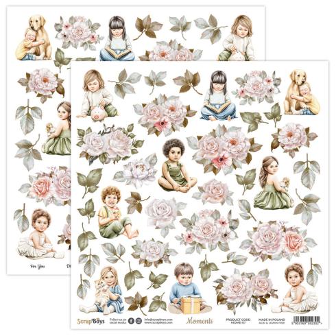 ScrapBoys - Designpapier "Moments" Paper Pack 12x12 Inch - 12 Bogen