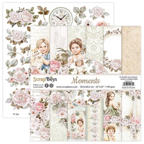 ScrapBoys - Designpapier "Moments" Paper Pack 12x12 Inch - 12 Bogen