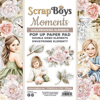 ScrapBoys - Stanzteile "Moments" Pop Up Paper Pack 6x6 Inch - 24 Bogen