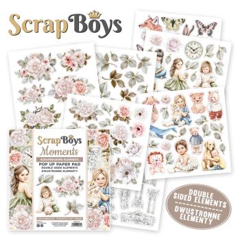 ScrapBoys - Stanzteile "Moments" Pop Up Paper Pack 6x6 Inch - 24 Bogen