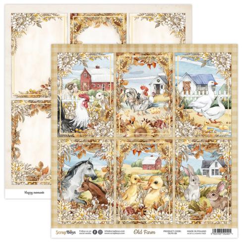 ScrapBoys - Designpapier "Old Farm" Paper Pack 12x12 Inch - 12 Bogen