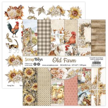 ScrapBoys - Designpapier "Old Farm" Paper Pack 12x12 Inch - 12 Bogen