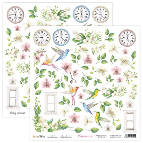 ScrapBoys - Designpapier "Primavera" Paper Pack 12x12 Inch - 12 Bogen